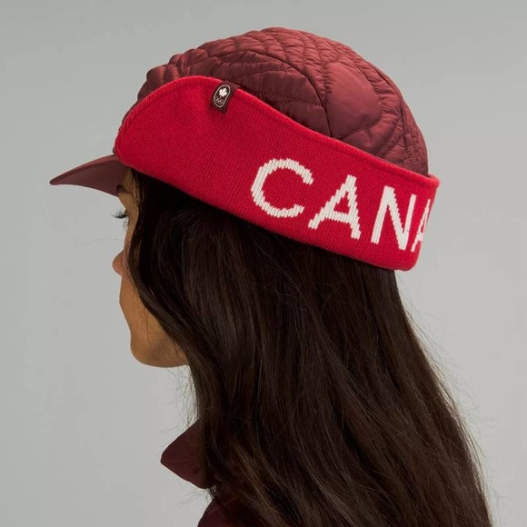 Lululemon Limited Edition Quilted Trapper Hat Red Canada NWT - Picture 2 of 11
